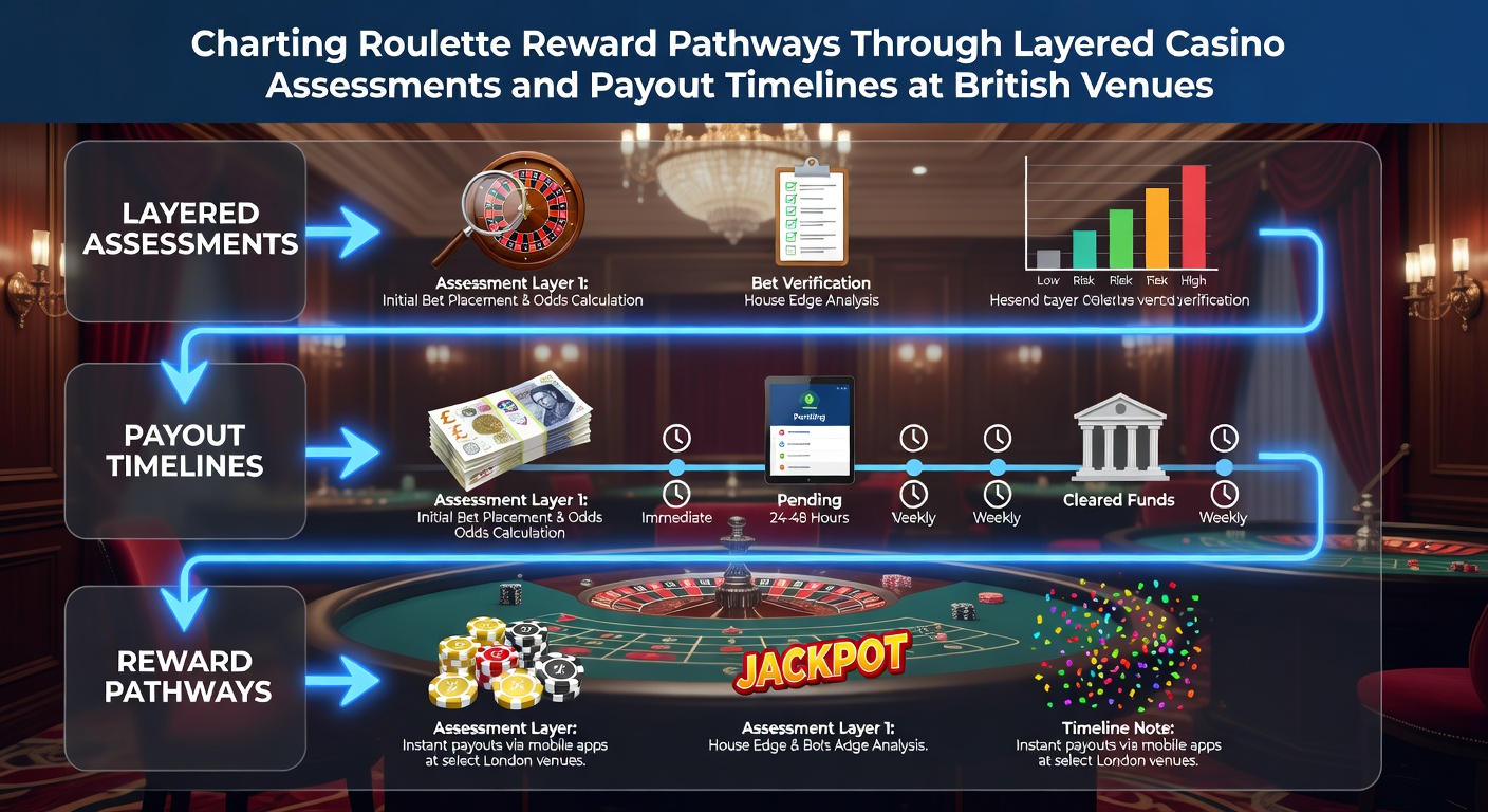 Diagram illustrating layered assessments of roulette rewards and payout timelines at British casino venues