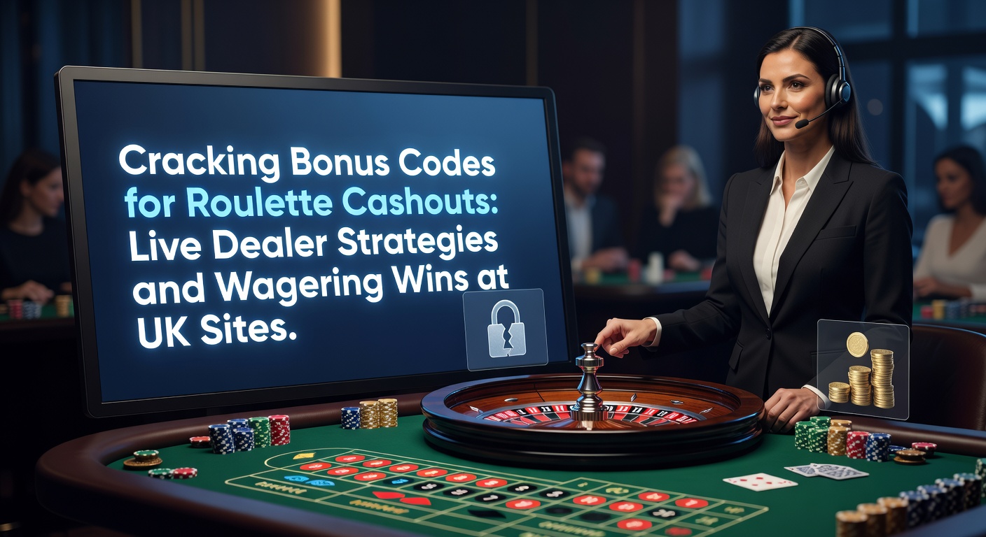 Dynamic live dealer roulette table with bonus code interface on a UK casino site, showing wagering progress and cashout options