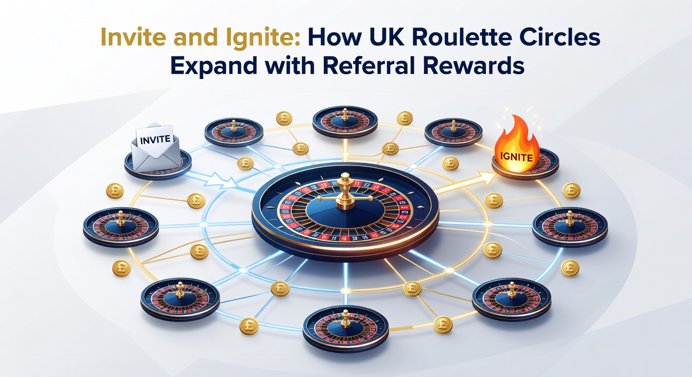 Illustration of a growing network diagram showing referral chains expanding UK roulette player communities
