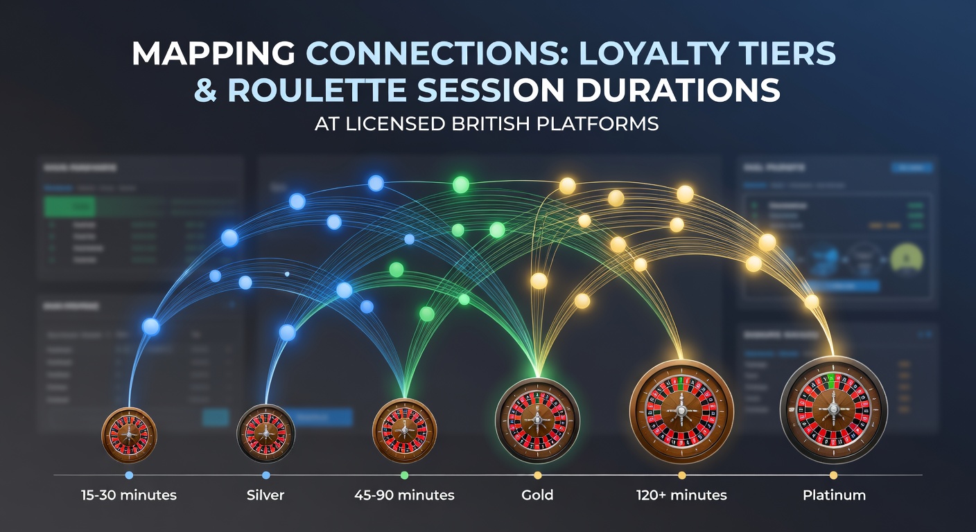 Detailed chart showing loyalty tier progression alongside average roulette session lengths on British casino platforms