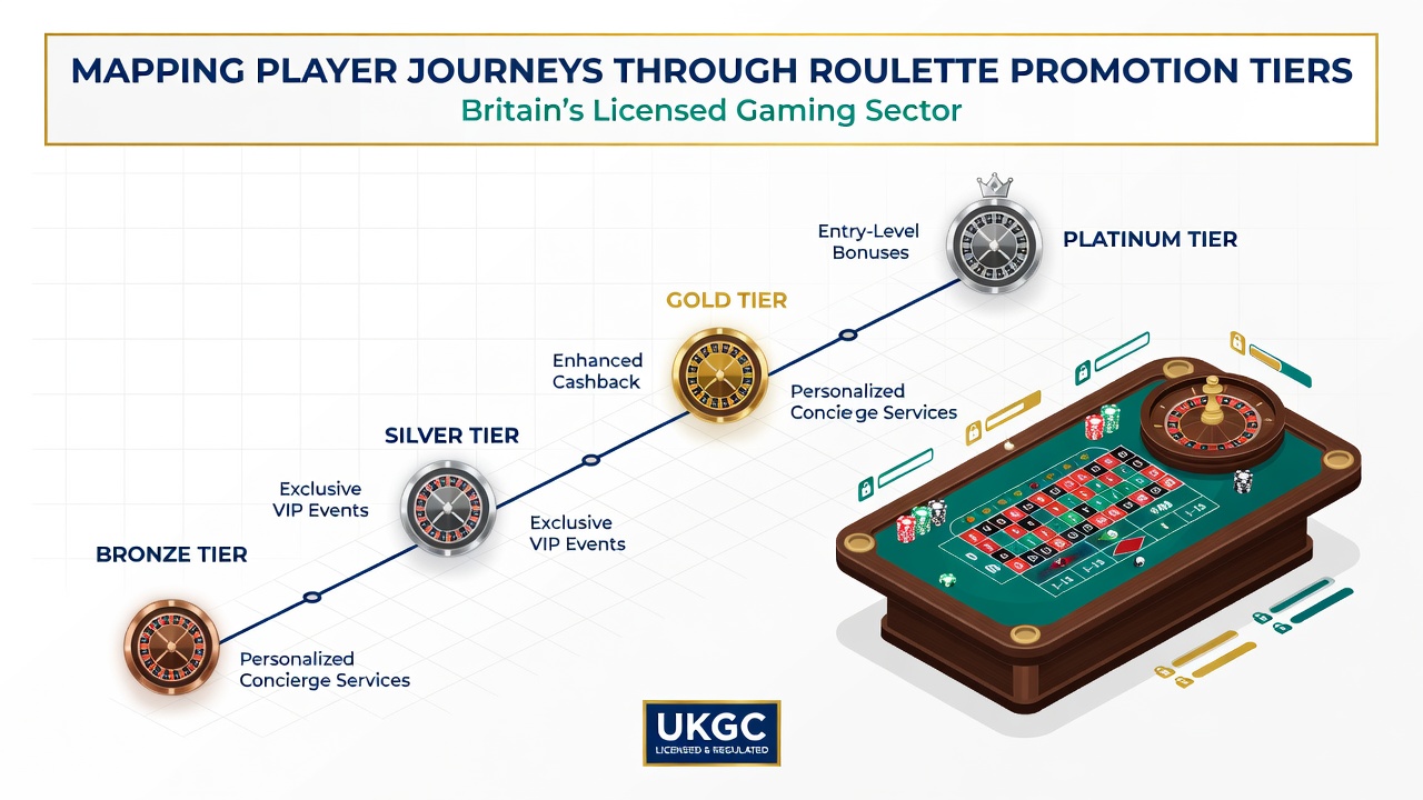 Flowchart illustrating mid to upper tier transitions for roulette players in UK gaming