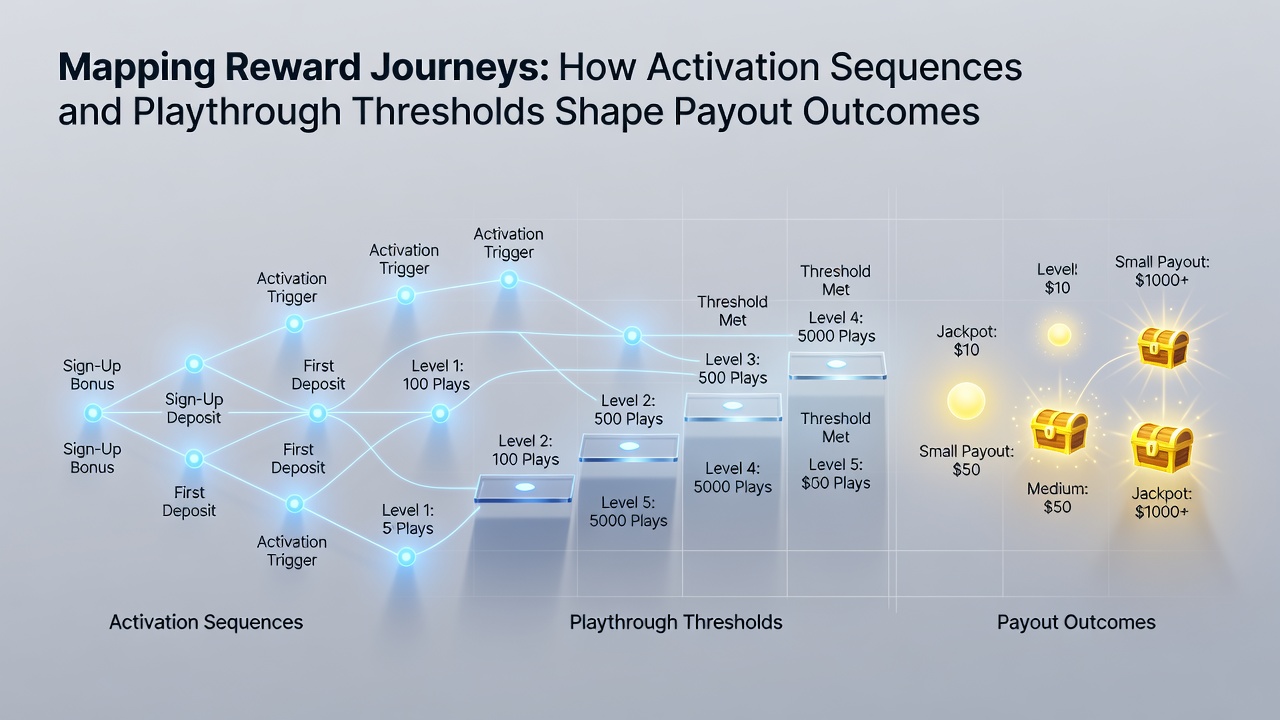 Chart illustrating how playthrough thresholds affect payout timelines in wheel games