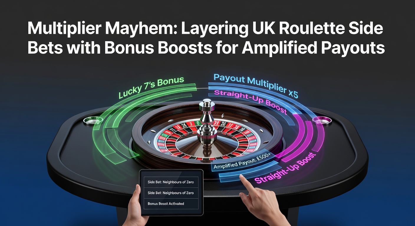 Dynamic roulette table displaying glowing multiplier side bets alongside bonus icons, illustrating amplified payout potential in live UK casino games