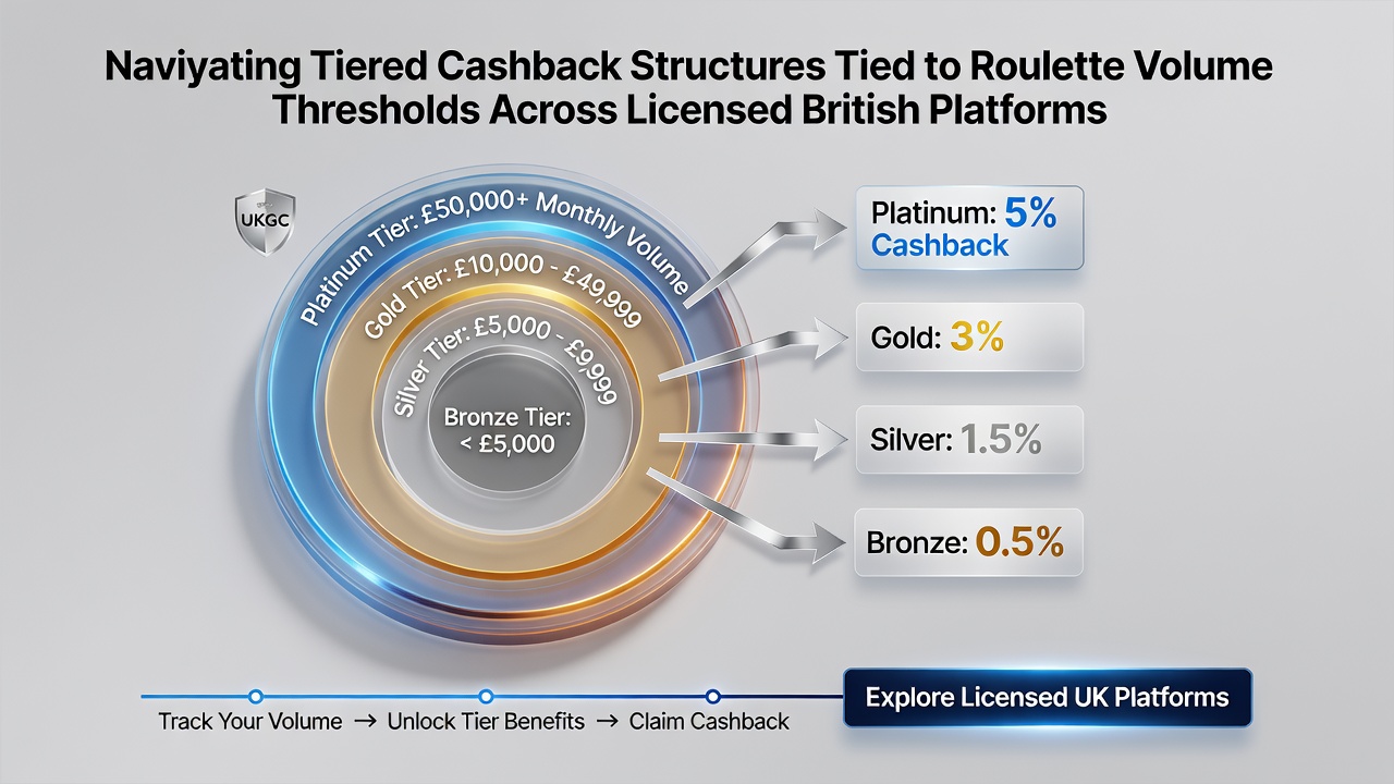 Roulette table with tiered cashback indicators on a digital interface