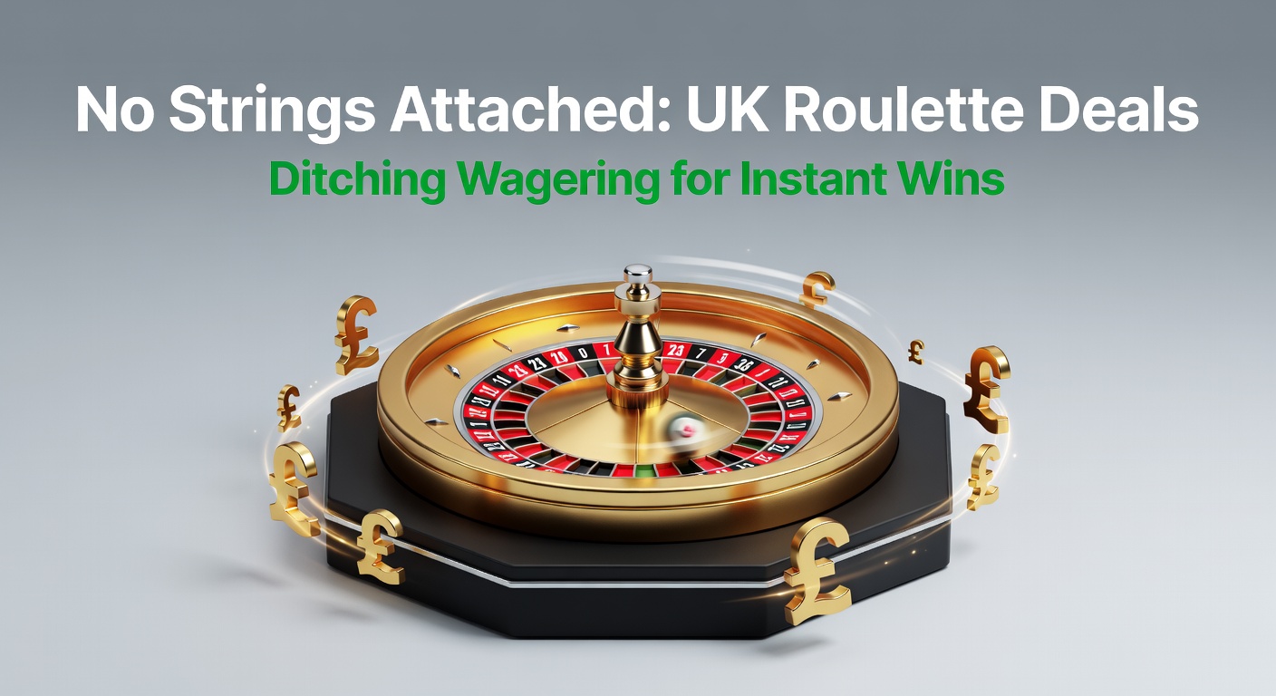 Screenshot of a UK casino dashboard displaying no-wagering roulette bonus activation, with instant cashout button highlighted amid spinning wheel graphics