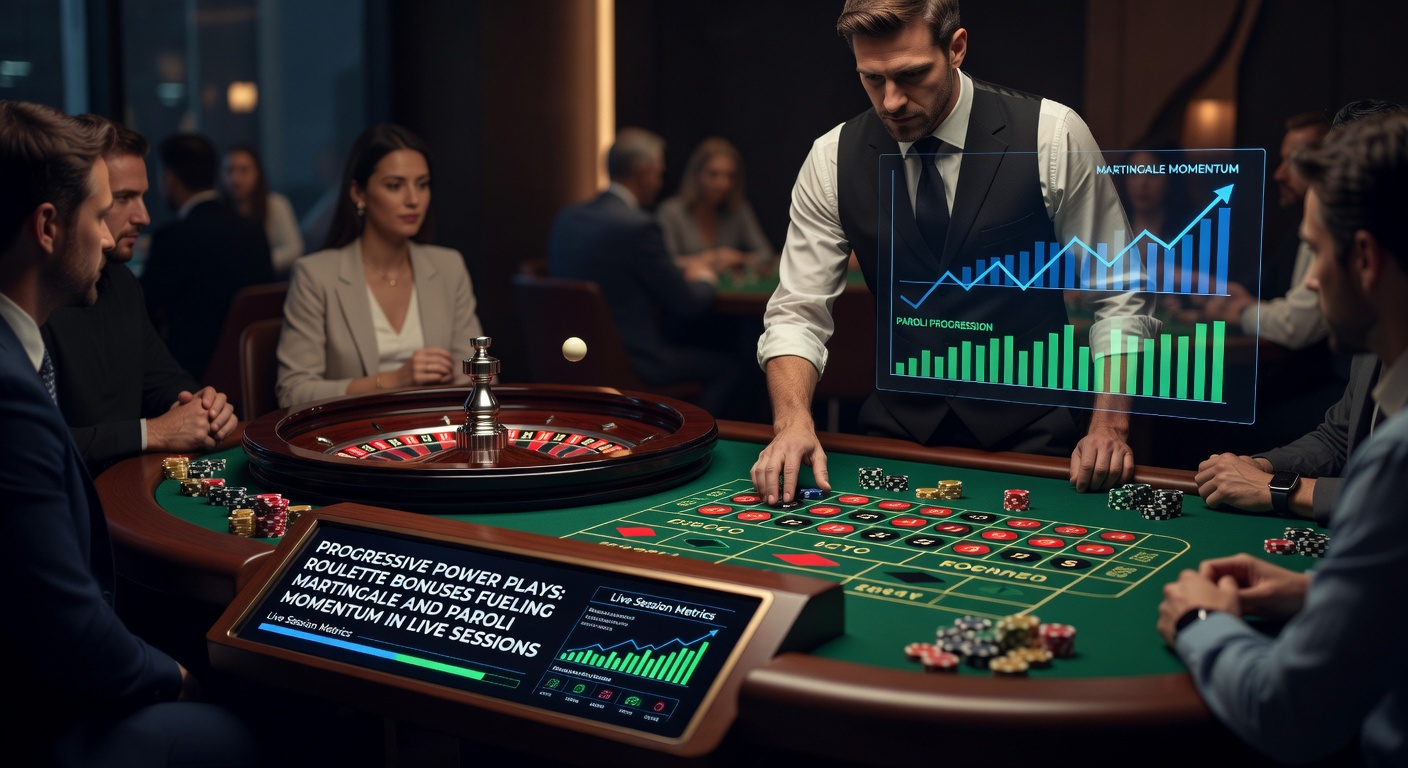 Dynamic screenshot of a live roulette interface displaying Paroli win streak with bonus balance ticking up in real-time