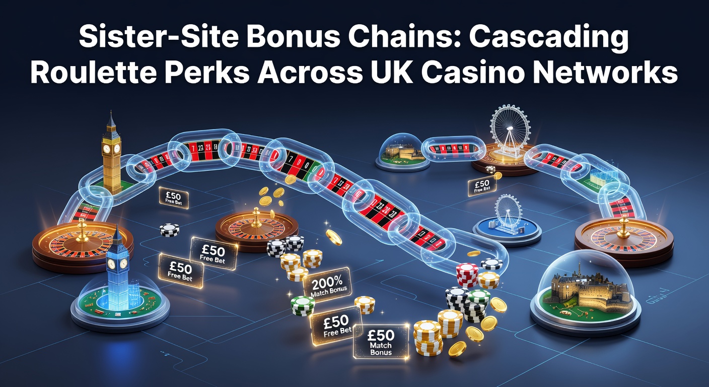 Visual representation of interconnected casino networks with cascading bonus chains linking multiple roulette tables across sister sites