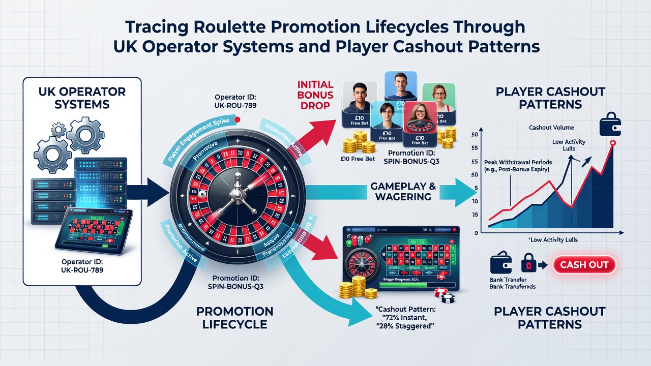 Graph illustrating player cashout patterns linked to roulette promotions over time