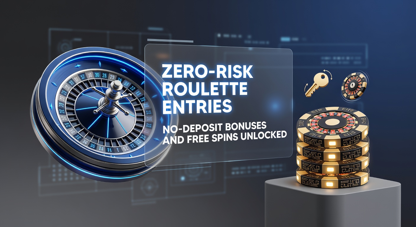 Vibrant casino scene showing roulette wheel with bonus icons overlay, symbolizing risk-free entry via no-deposit offers